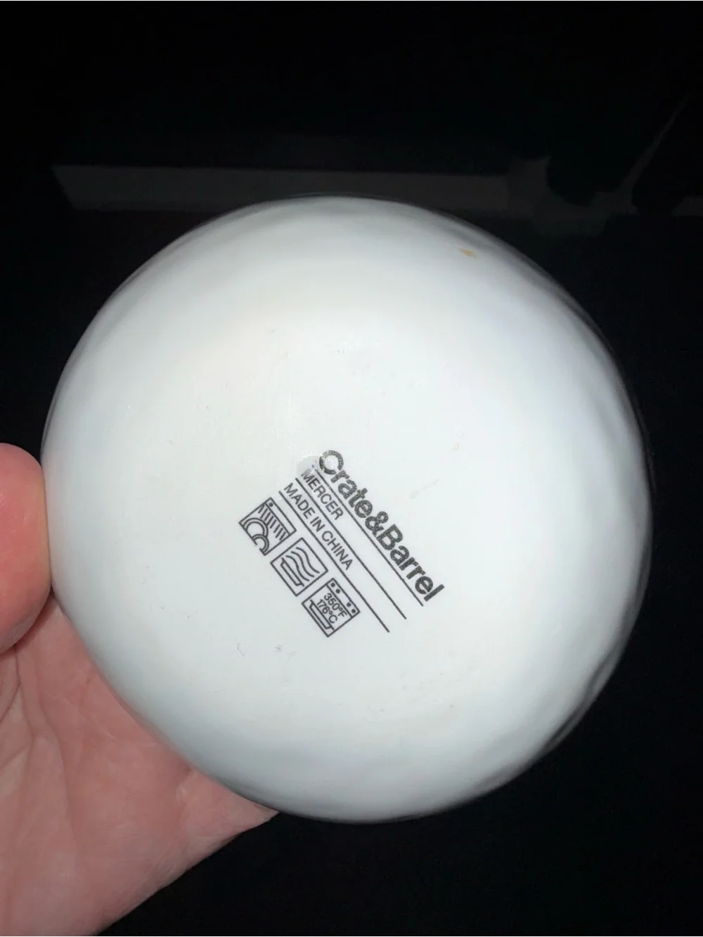 Crate&Barrel White Ceramic Serving Bowl